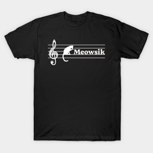 Retro Meowsik-Cat and Music lovers- T-Shirt